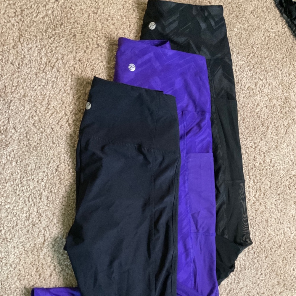 Bally Total Fitness purple workout pants ONLY